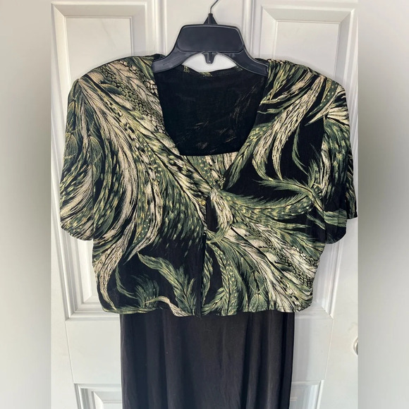 VTG J RIBKOFF COUTURE EVENING DRESS AND BOLERO size 12 women’s multicolored - Picture 2 of 10